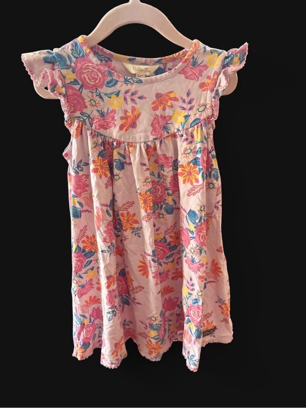 Matilda Jane Pink Floral Cotton Sundress with Multicolor Blooms
